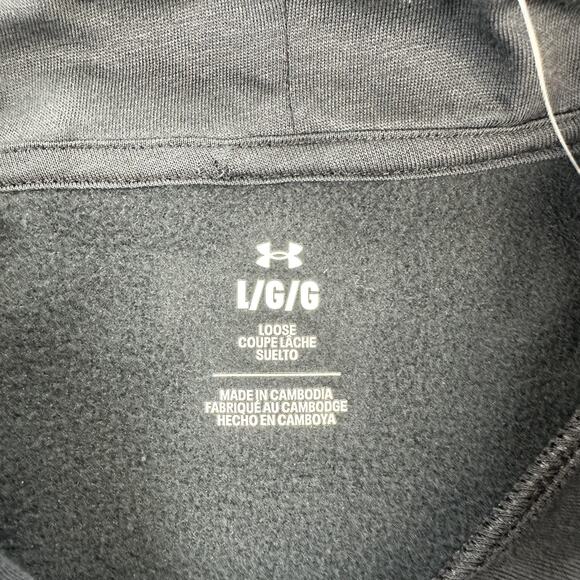 Under Armour Project Rock Rival Fleece Hoodie Mens Large Pullover Loose Bull - Picture 8 of 14